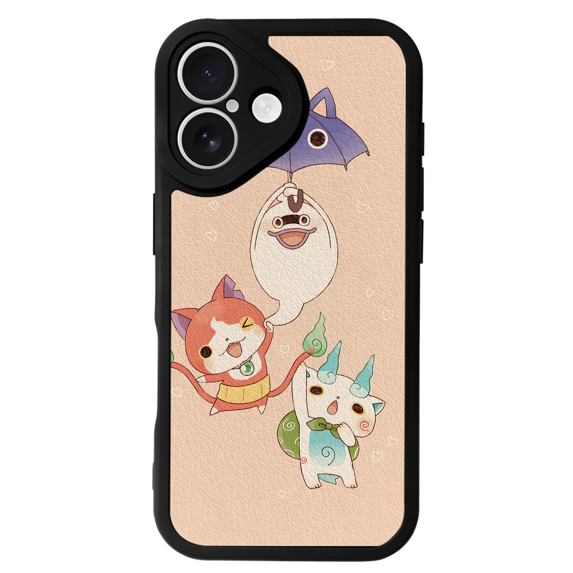 （画像用） 妖怪ウォッチ Yo-kai Watch 【iPhone 16シリーズ対応】シリコンスマホケース（レザー調） 材質：シリコン
